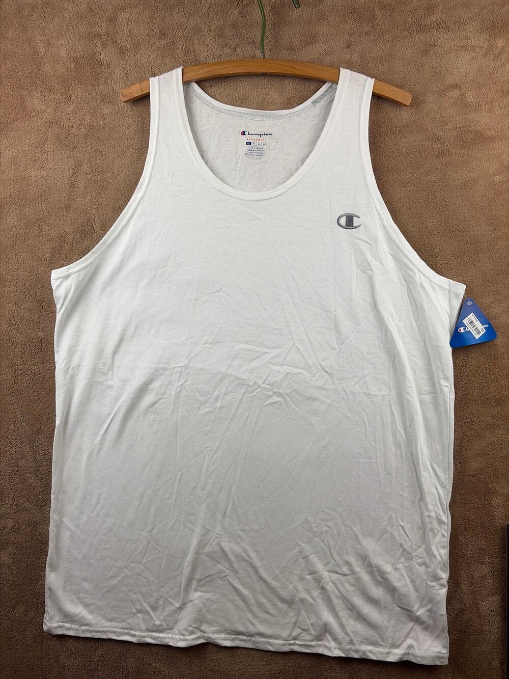 NWT Champion Men's XL White Race Day Singlet Running Workout Tank Top Athletic - Picture 1 of 6